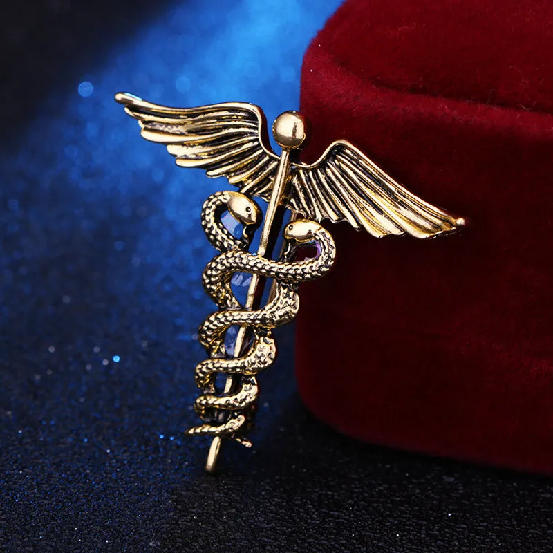 1pc Mens Medical Association Caduceus Lapel Pin Stylish Gift