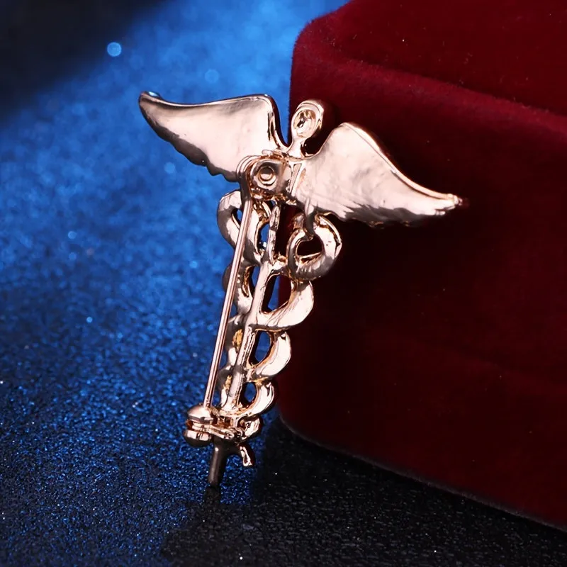 1pc Mens Medical Association Caduceus Lapel Pin Stylish Gift