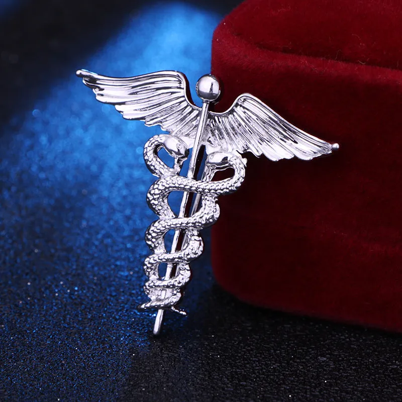 1pc Mens Medical Association Caduceus Lapel Pin Stylish Gift