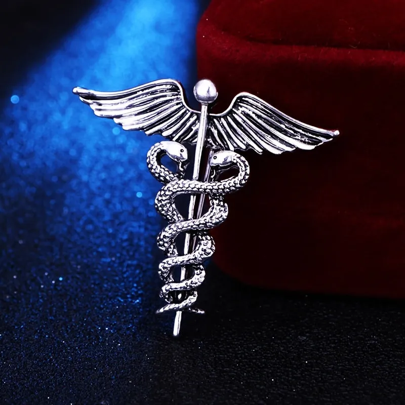 1pc Mens Medical Association Caduceus Lapel Pin Stylish Gift