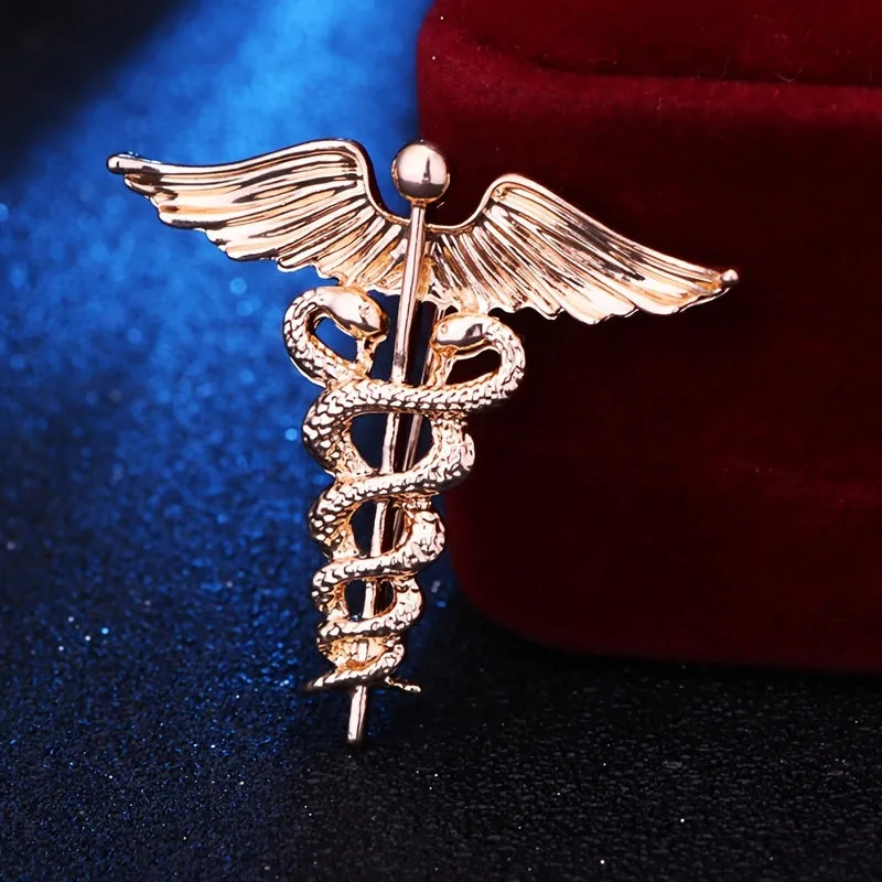 1pc Mens Medical Association Caduceus Lapel Pin Stylish Gift