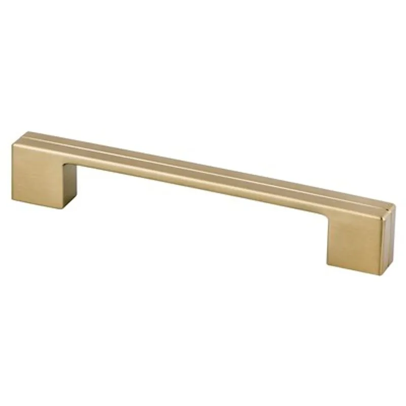 6.69" Contemporary Flat Pull in Modern Brushed Gold from Skyline Collection