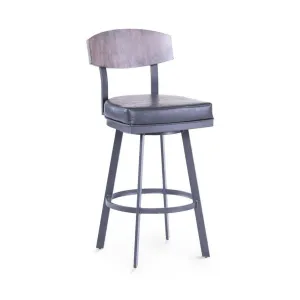 Atmore Armless Swivel Stool - Grey