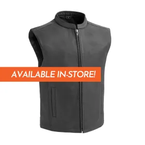 Club House Men's Leather Motorcycle Vest