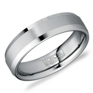 CrownRing Tungsten Sandpaper Center Wedding Band