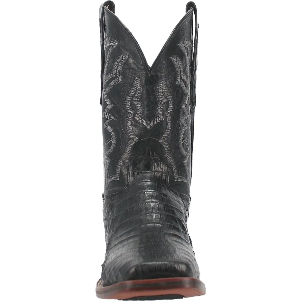 Dan Post Men's Kingsly Genuine Caiman Belly Square Toe Boots - Black