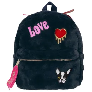 Depesche Topmodel Small Backpack Fake Fur Darkblue