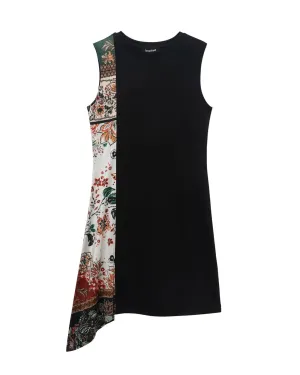 Desigual Womens Black Sleeveless Floral Print Casual Dress