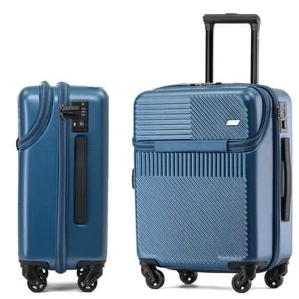 Front Opening 20/24/26/28 Inch Travel Luggage - Lightweight & Spinner Caster Design