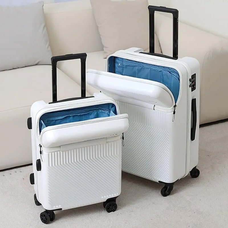 Front Opening 20/24/26/28 Inch Travel Luggage - Lightweight & Spinner Caster Design