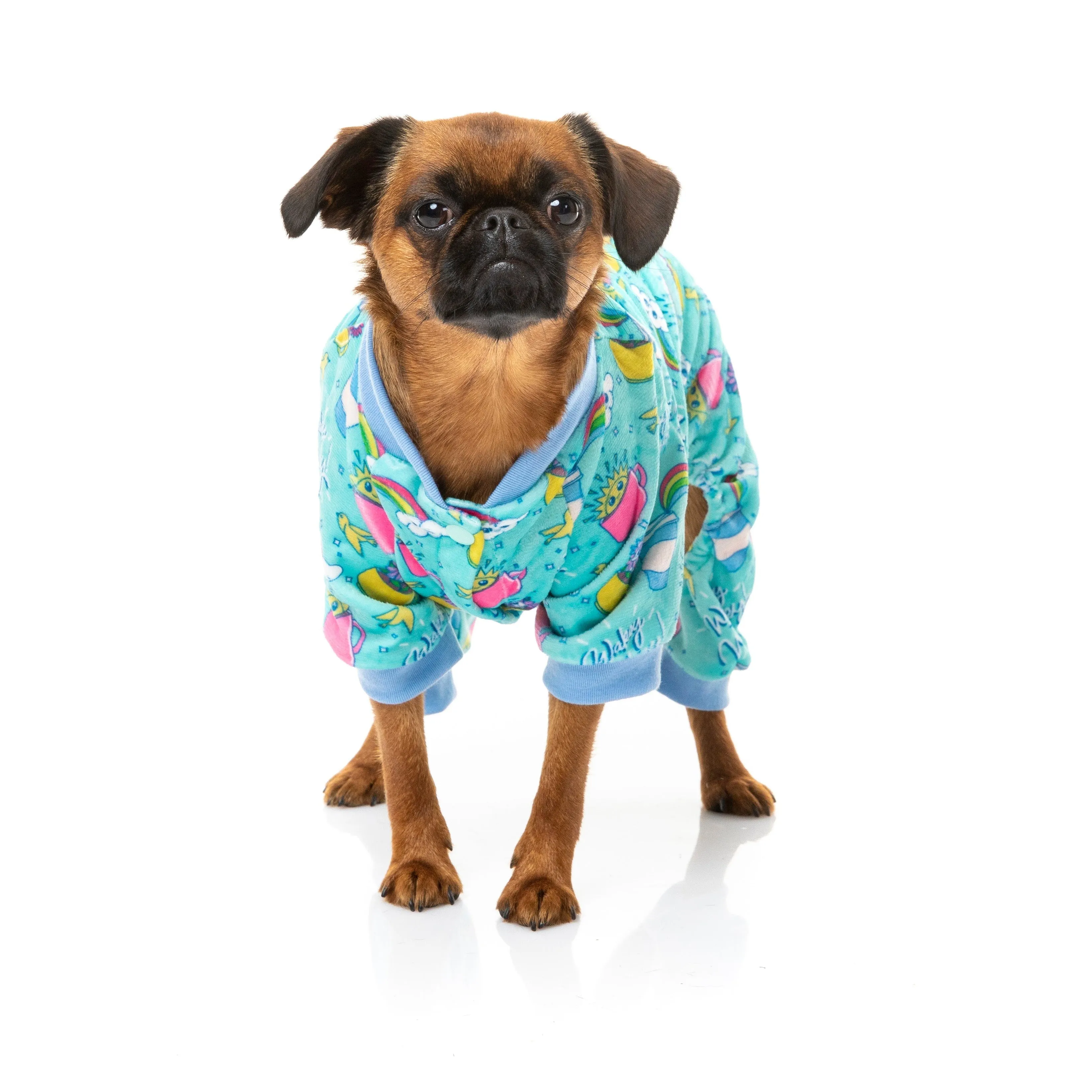 FuzzYard Apparel Wakey Wakey Dog Pyjamas Size 1 XXSmall***