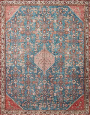 Layla Rug in Marine & Clay