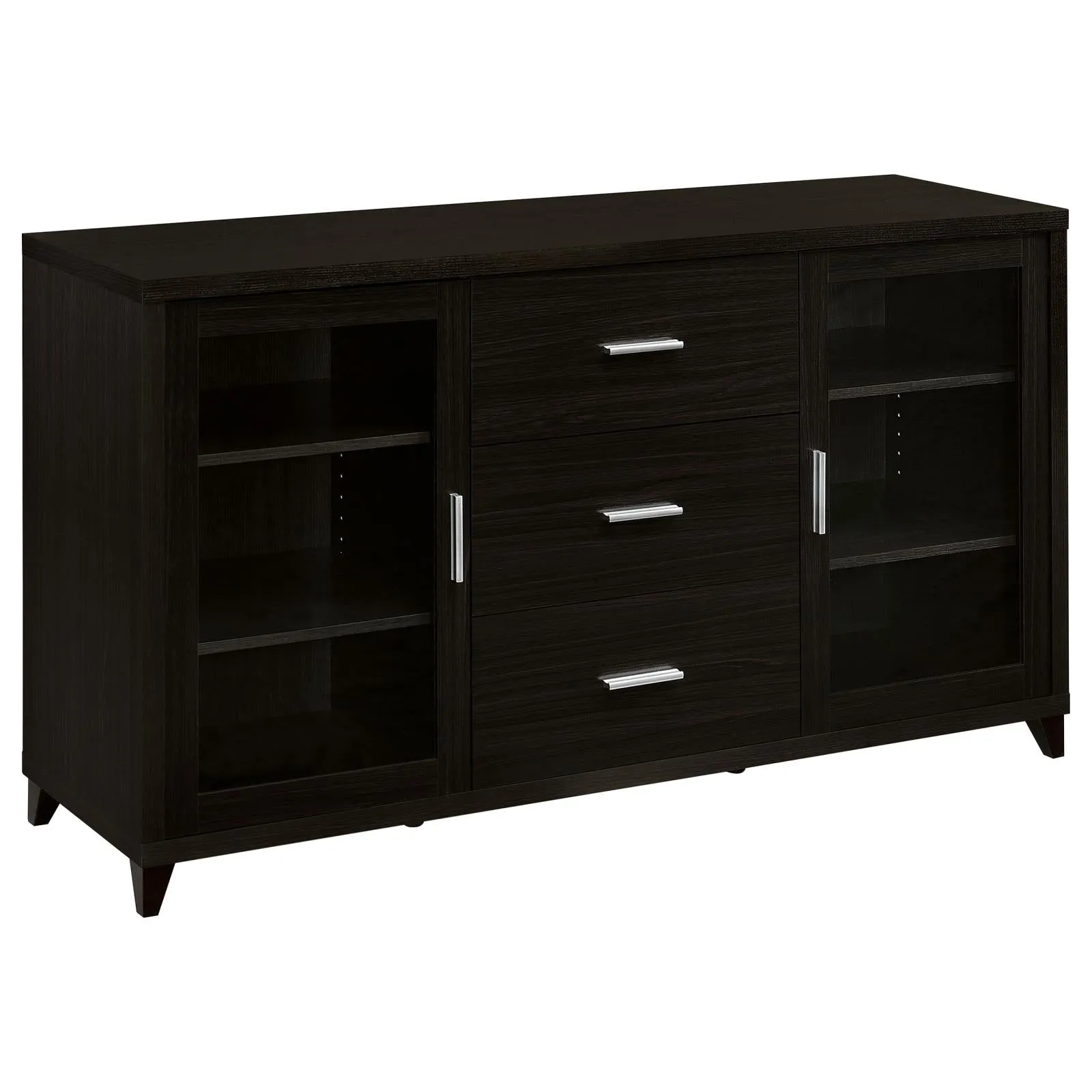 Lewes 2-door TV Stand with Adjustable Shelves Cappuccino