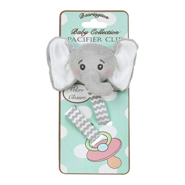 Lil' Spout Gray Elephant Pacifier Clip