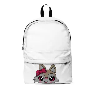 Pink Bow Brown Kitty Head Unisex Classic Backpack