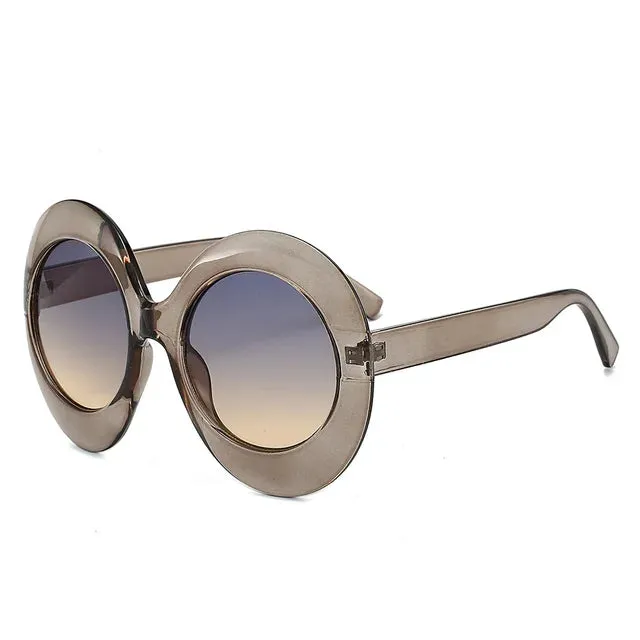 Pre Order: Retro Large Frame Oval Sunglasses