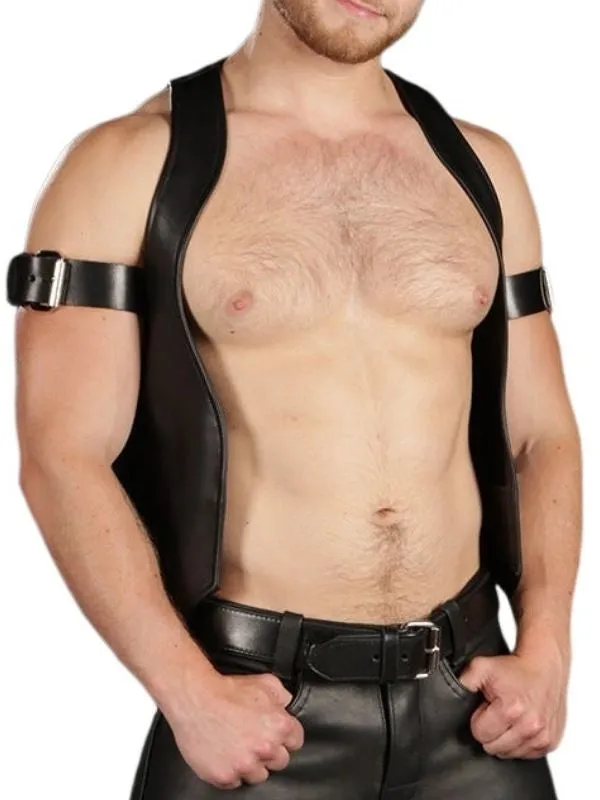 Real Leather BLUF Gay Bar Vest