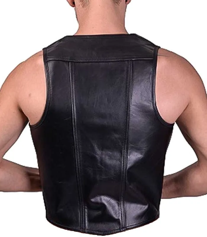 Real Leather BLUF Gay Bar Vest