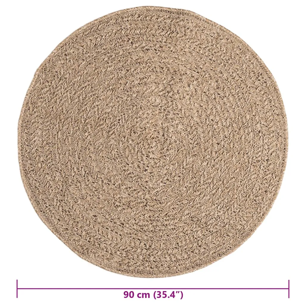 Rug ZIZUR 90 cm Jute Look Indoor and Outdoor