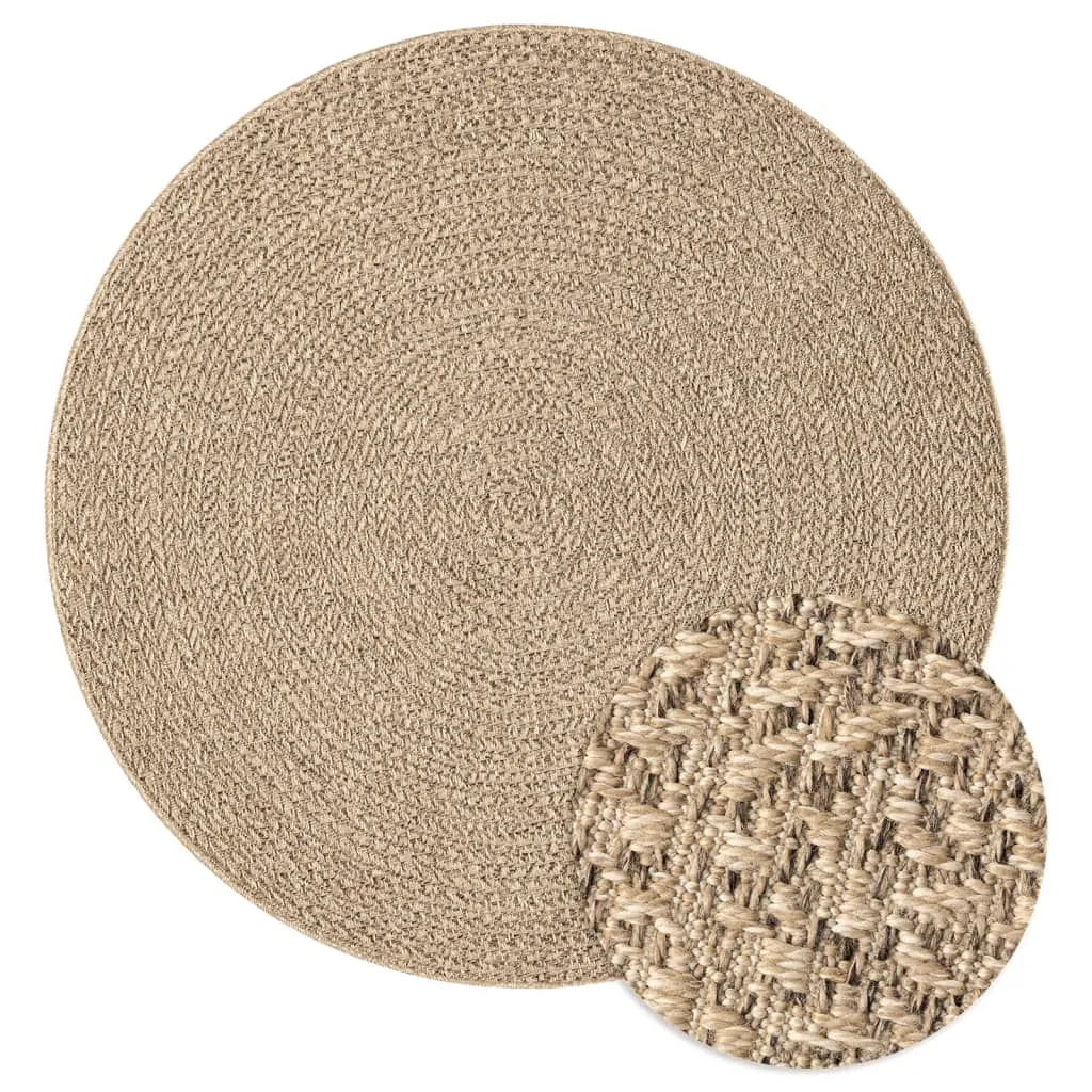 Rug ZIZUR 90 cm Jute Look Indoor and Outdoor