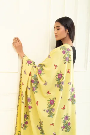 Shuhul Daffodil  Butidar Pashmina Shawl