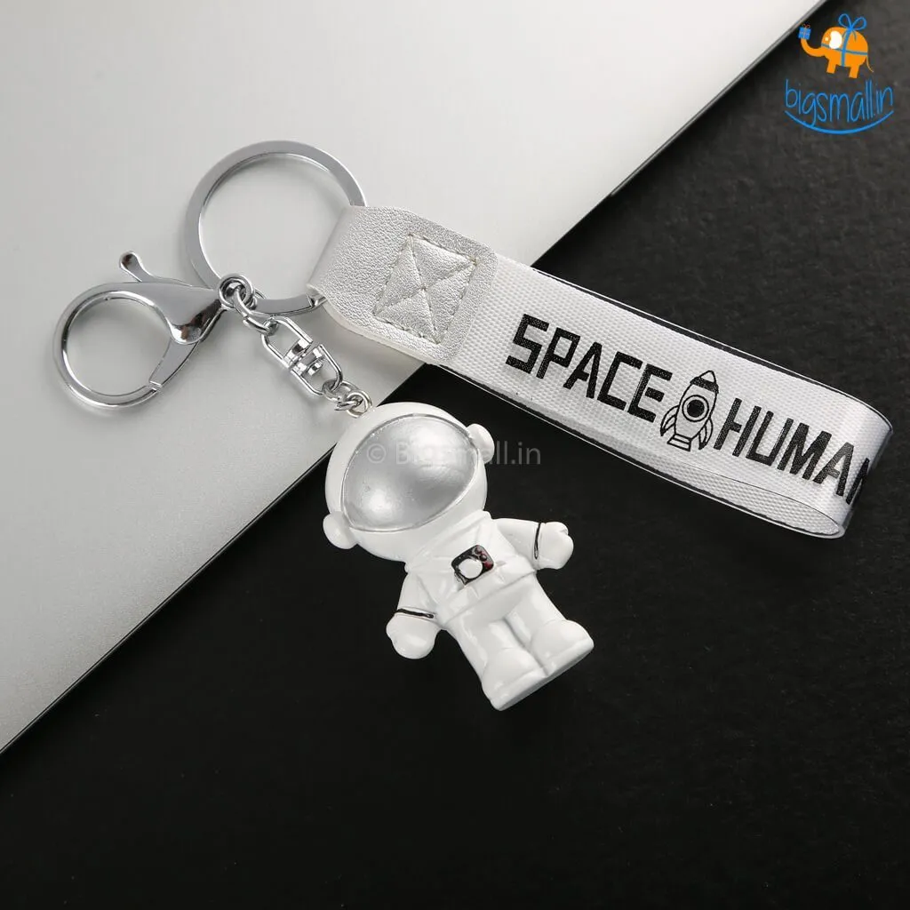 Spaceman 3D Metallic Keychain