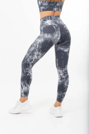 Tie Dye Leggings - White Grey