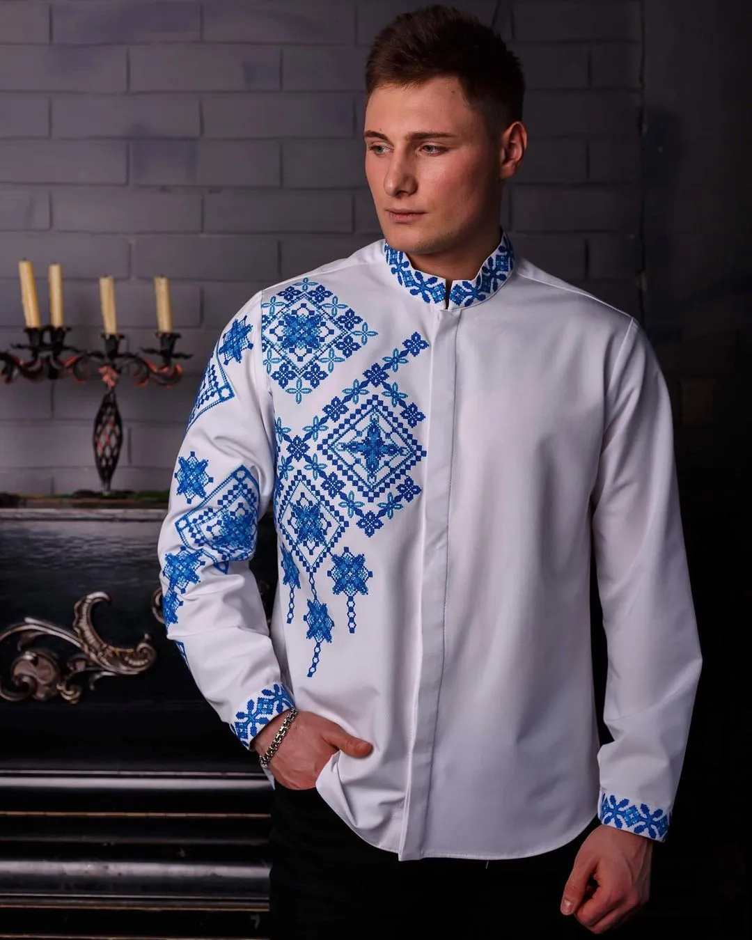 Ukrainian men's embroidered shirt