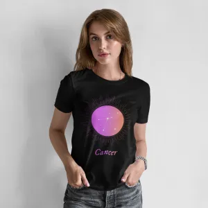 Womens Cancer Gradient Zodiac T-Shirt