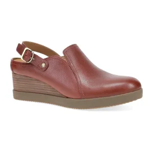 Women's Dansko Sheridan Mule Color: Brick Waterproof Milled