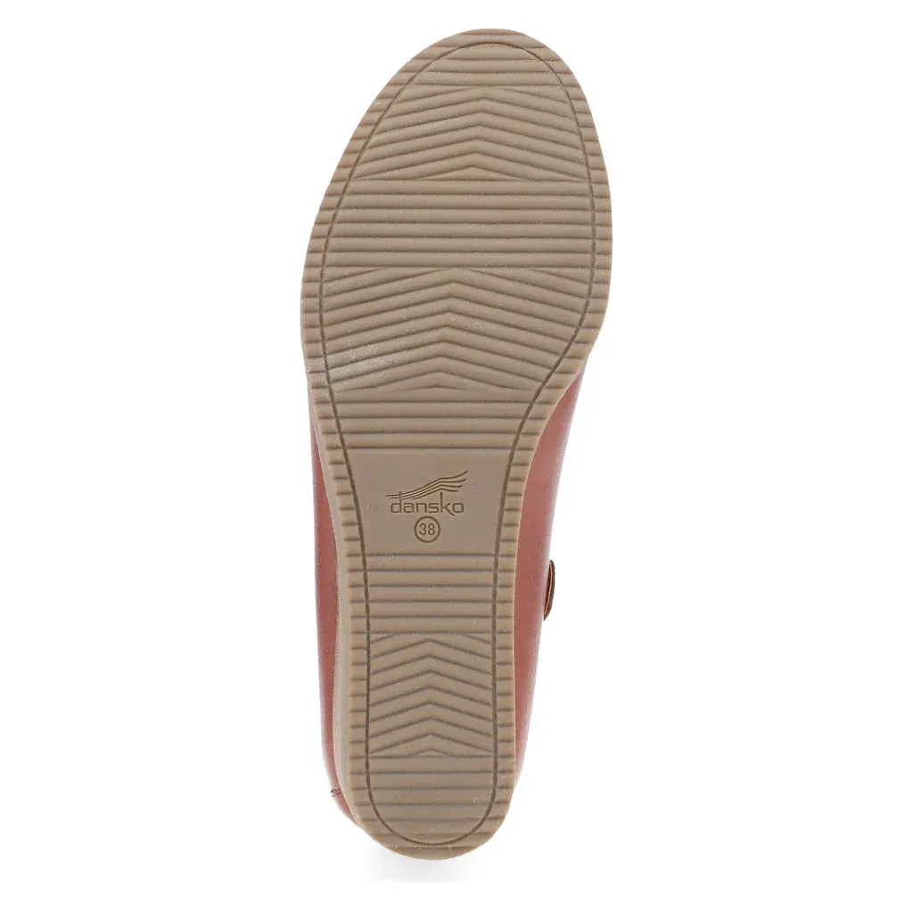 Women's Dansko Sheridan Mule Color: Brick Waterproof Milled